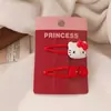 Pasador de Gatito de Dibujos Animados Lindo y Dulce Corazón de Niña Clip Lateral Lazo Pinza BB Pinza para Flequillo de Gato Pasador Tocado