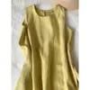 Elegante y con Estilo Vestido sin Mangas para Mujer, Verano Holgado Chic Simple de Color Sólido Vestido Camiseta