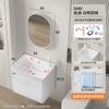 Baño Tamaño Pequeño Gabinete de Baño Balcón Cerámica Lavabo Todo en Uno Espacio Aluminio Espacial Mesa de Lavado Espacio Pequeño Mini Mesa de Lavado