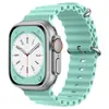 Adequado para Pulseira Apple Watch S10 Pulseira de Silicone Geração 1-9 Seultra Estilo Oficial Oceano Pulseira Onda