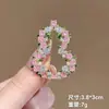 Broche Novo Estilo Chinês Rosa Sonhador com Diamantes em Forma de Cabacinha, com Toque de Luxo, Broche Exquisito e Único, Broche Elegante Anti-Exposição para Terno
