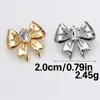 Botones Dorados con Forma de Mariposa para Suéteres y Abrigos, Decoraciones Festivas para Vestidos de Fiesta, Botones Cosidos a Mano, Botones de Lazo con Pedrería