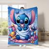 Explosiones Transfronterizas temu Xiyin Daifa Manta Linda de Dibujos Animados Stitch Impresión Digital Manta de Verano para Oficina con Aire Acondicionado