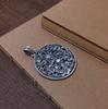 Plata Esterlina 999 Vintage Dragón Calado Filigrana Hebilla Colgante Medalla Redonda para Hombre Estilo Chino Nuevo Colgante Nicho de Lujo Ligero Chino