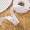 Fita Colorida de Desenho Animado, Embalagem de Presente Divertida e Fofa, Decoração com Fita de Poliéster, Fita Canelada para Bolo, Laço Transparente de Gaze de Neve
