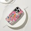 Estilo Ins Europeu e Americano Doce-Descolado Estilo Revista Inglês Frutas Grafite Maçã 16 Pro Capa de Celular de Camada Dupla iPhone 17