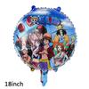 Globo de aluminio lindo de dibujos animados de una pieza de Luffy para decoración de habitación con ambiente de fiesta de cumpleaños del Día del Niño