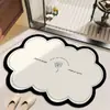 Tapete de Chão para Banheiro Terra de Diatomáceas Antiderrapante Absorvente Macio Tapete para Banheiro Tapete para Pés de Vaso Sanitário Tapete de Entrada Tapete de Chão
