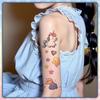 Pegatina de tatuaje con purpurina de unicornio de dibujos animados para niños, bonita, impermeable, de larga duración, con patrón pequeño.