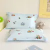 Funda de almohada infantil de algodón puro clase a, funda de almohada tipo sobre de algodón con dibujos animados, 30x10 / 40x20 / 48x74 / 35x55 cm