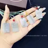Jade Natural Tianshan Formato Gota d'Água Wushi Pai Flor Flutuante Pingente de Jade Joia Colar Mais Vendido Transmissão ao Vivo Venda Direta da Fábrica