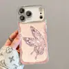 Estuche de Pulsera de Mariposa Soñadora para Apple 17 Pro Max, iPhone 15, Lujoso y de Gama Alta, Protección Completa y a Prueba de Golpes para iPhone 16