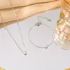 [Aço Titânio Completo] Galvanoplastia a Vácuo Não Desbota Simples Colar de Aço Titânio para Mulheres com Design de Nicho e Corrente Versátil para Clavícula