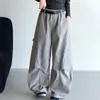 Pantalones de trabajo de primavera y otoño para niñas, nuevo estilo 2026, pantalones casuales para niñas pequeñas y mayores, pantalones anchos holgados estilo coreano