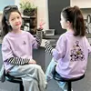 Camiseta de manga larga para niña, colección primavera/otoño 2026, capa base de algodón puro, top elegante para bebés y niños mayores, diseño de imitación de dos piezas