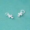 Nuevo Colgante de Cruz Sólida de Plata Pura S999 Colgante Pequeño Personalizado DIY Accesorios para Pulsera de Cristal