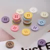 Botones de Resina Coloridos para Camisas, Suéteres, Botones Redondos de Cuatro Agujeros para Tejidos, Ropa Infantil, Cárdigans, Chaquetas, Botones Decorativos Redondos para Coser a Mano