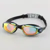 Set de Gafas de Natación para Adultos, Set de Cuatro Piezas con Gorro de Natación, Gafas de Natación de Silicona para Hombres y Mujeres, Alta Definición, Antivaho, Impermeables, Modelo Exclusivo Transfronterizo