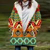 [Processamento Personalizado] Novo Casaco de Inverno Feminino com Pelúcia Estilo Europeu e Americano Casaco com Capuz 3D de Natal Atacado