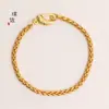 Loja de ouro com o mesmo estilo de ouro de areia francês antigo novo estilo chinês moda nacional anel de moda versátil peixe pequeno entrelaçado espiga de trigo pulseira de luxo leve