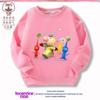 Pikmin Pikmin roupas infantis suéter para meninos Primavera e Outono 2023 novas roupas de outono crianças de tamanho médio e grande blusa estilo western infantil