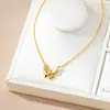 Collar de Mariposa Estilo Coreano con Diseño Elegante, Cadena para Clavícula de Oro de Arena Vietnamita Incrustada con Circonio para Mujer, Estilo Simple y Joyería Duradera