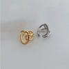 Anillo de metal minimalista de blogger ins europeo y americano, anillo de dedo cruzado con corbata de personalidad femenina, anillo abierto