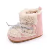 Zapatos nuevos para bebé de otoño e invierno, suela de goma, cálidos, de forro polar de coral, zapatos para niños pequeños 0-12, botas de algodón para bebé BMB3119