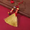2026 Examen de Ingreso a Secundaria y Universidad Colgante Escoba Dorada Pluma Dorada Bolso Tejido a Mano Llavero Escoba Adorno Navideño Venta al por Mayor