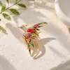 Broche de Nuevo Estilo Transfronterizo, Ramillete Colorido para Mujer, Alfiler Exquisito, Estilo Retro Europeo y Americano, Accesorio para Traje, Joyería Anti-Exposición