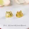 Colgante antiguo chapado en oro Pixiu Candado de la fortuna Lingote de animal Calabaza Agujero recto Pulsera DIY Cuerda de mano Accesorios de joyería