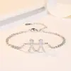 Temu transfronteiriço banhado a prata 925 zircônia incrustada design criativo de mãos dadas, joias de mão de nicho europeu e americano, acessórios da Amazon