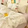 Juego de Cama de Gasa de Doble Capa Clase A de Cuatro Piezas, Muy Hermoso Juego Individual de Tres Piezas para Dormitorio