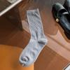 Calcetines de Malla para Mujer Verano Medias Finas Color Sólido Calcetines de Felpa Transpirables Calcetines para Pantorrilla Sin Costuras Media Altura Espíritu de Hada