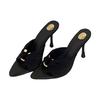 Sandalias de Tacón Alto sin Cierre Estilo Elegante Maduro para Mujer, Nuevo Modelo Verano 2026, Punta Fina, Tacón Delgado, Destalonadas, Sandalias Sexy