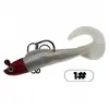 Señuelo de Pesca de Plomo con Cola Rizada Cebo Blando Cabeza de Plomo Artificial Señuelo Falso 8cm9g con Anzuelo Multicolor Cebo Comercio Electrónico Transfronterizo Más Vendido