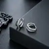 Brincos de Argola Cruzados de Zircônia Transfronteiriços para Homens, Brincos de Argola Lisos, Presilhas de Orelha de Raio, Pingentes de Orelha, Acessórios de Orelha para Mulheres, Amostra de Live do TikTok
