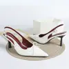 Sandalias Nuevas de Moda Transfronterizas de Comercio Exterior Europeo y Americano, Elegantes, Cómodas, Versátiles, Punta Fina, Tacón Delgado, Correa Trasera, Tacones Altos, Zapatos de Tacón Alto