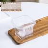 Copo de farelo de madeira caixa de bolo de pesca de frutas caixa de embalagem de mousse de cozimento caixa de embalagem de leite de soja copo transparente descartável