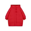 Amybaby chamarra de plumas para niñas invierno 2024 nueva estilo nacional infantil broche retro larga de plumas
