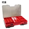 C caja portátil de doble cara para señuelos Luya caja de 20 compartimentos caja para señuelos duros pesca material ABS caja de almacenamiento de tres colores