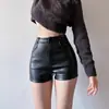 Shorts de Couro Preto para Mulheres, Nova Moda Coreana para Primavera e Outono 2026, Cintura Alta, Sexy, Elegante, Shorts Tipo Calça de Terno