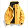 Jaqueta corta-vento de grafeno Roupa de trabalho Estampa de logotipo personalizada Outono Inverno Três em Um Revestimento de fleece Roupa externa corta-vento Construção de equipe Roupas de trabalho