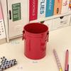 Lindo Bote Rosa de Hierro Bote de Almacenamiento de Fresas Caja de Almacenamiento de Escritorio para Dormitorio de Estudiantes ins Contenedor de Lápices de Oso del Mismo Estilo de Caperucita Roja