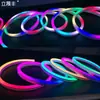 Tira de LED neon macio colorida completa com silicone RGB à prova d'água para exterior, cor mágica, flexível, para letreiro, túnel do tempo, corredor