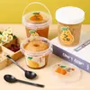 Tazas Desechables de Pera Asada con Azúcar de Roca y Pera de Nieve, Empaquetadas para Sopa de Pera Fresca Estofada de Otoño e Invierno, Empaque Resistente a Altas Temperaturas