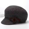 Sombrero para personas de mediana edad y mayores, gorro grueso y cálido de lana para otoño e invierno, gorro informal para madres, gorro de moda para abuelas y personas mayores.