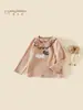 Camiseta de otoño estilo coreano para niñas, nueva llegada 2026, top casual de encaje para bebés y niños pequeños, camiseta básica de primavera y otoño para niños, Clase A