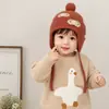 Gorro para bebé para otoño e invierno, gorro tejido para bebé, gorro de lana para niños, gorro con protección para las orejas para niñas, gorro cálido para niños, protección para la cabeza