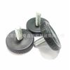 Pata de mueble ajustable de plástico antideslizante con patrón recto redondo de 40 mm-m8